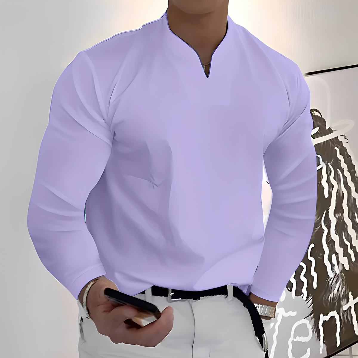 Corentin - Long-sleeved shirt, cozy and soft