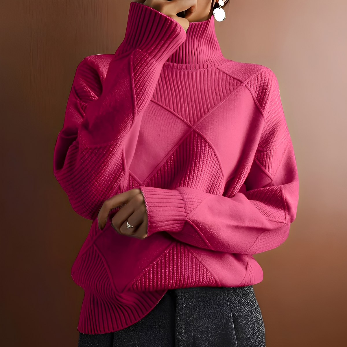 Morgan - Cozy sweater with high collar
