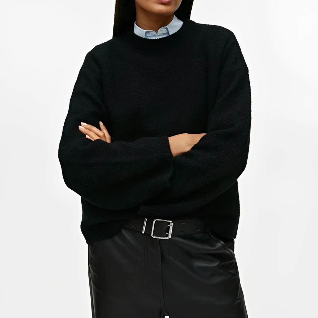 Clariza - Comfortable and snug crew neck sweater