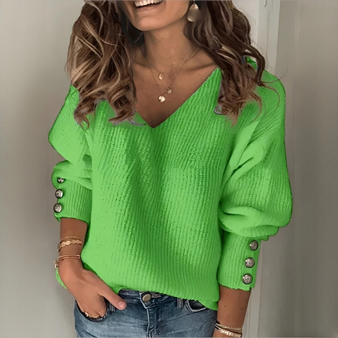 Adalyn - Warm and comfortable V-neck sweater