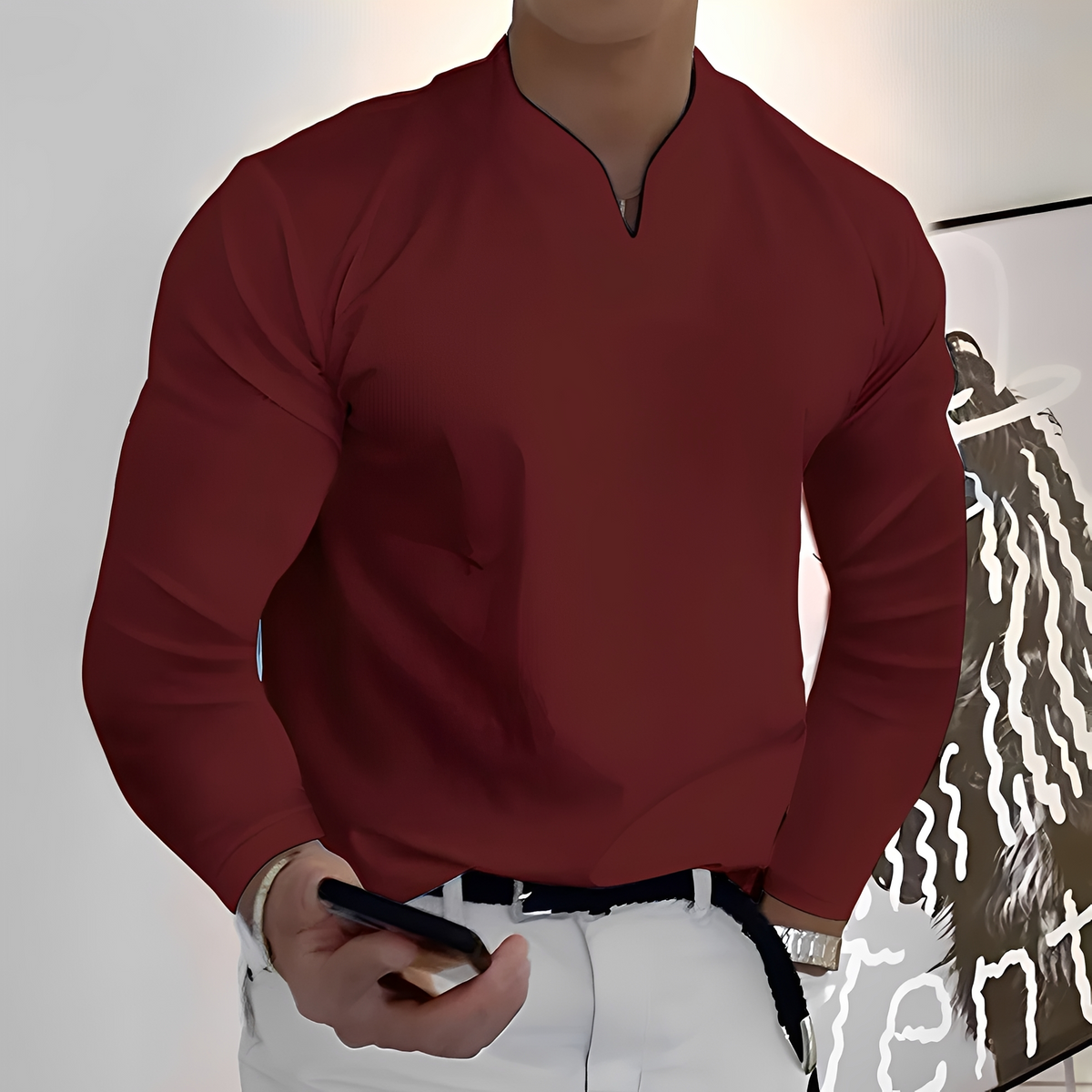 Corentin - Long-sleeved shirt, cozy and soft