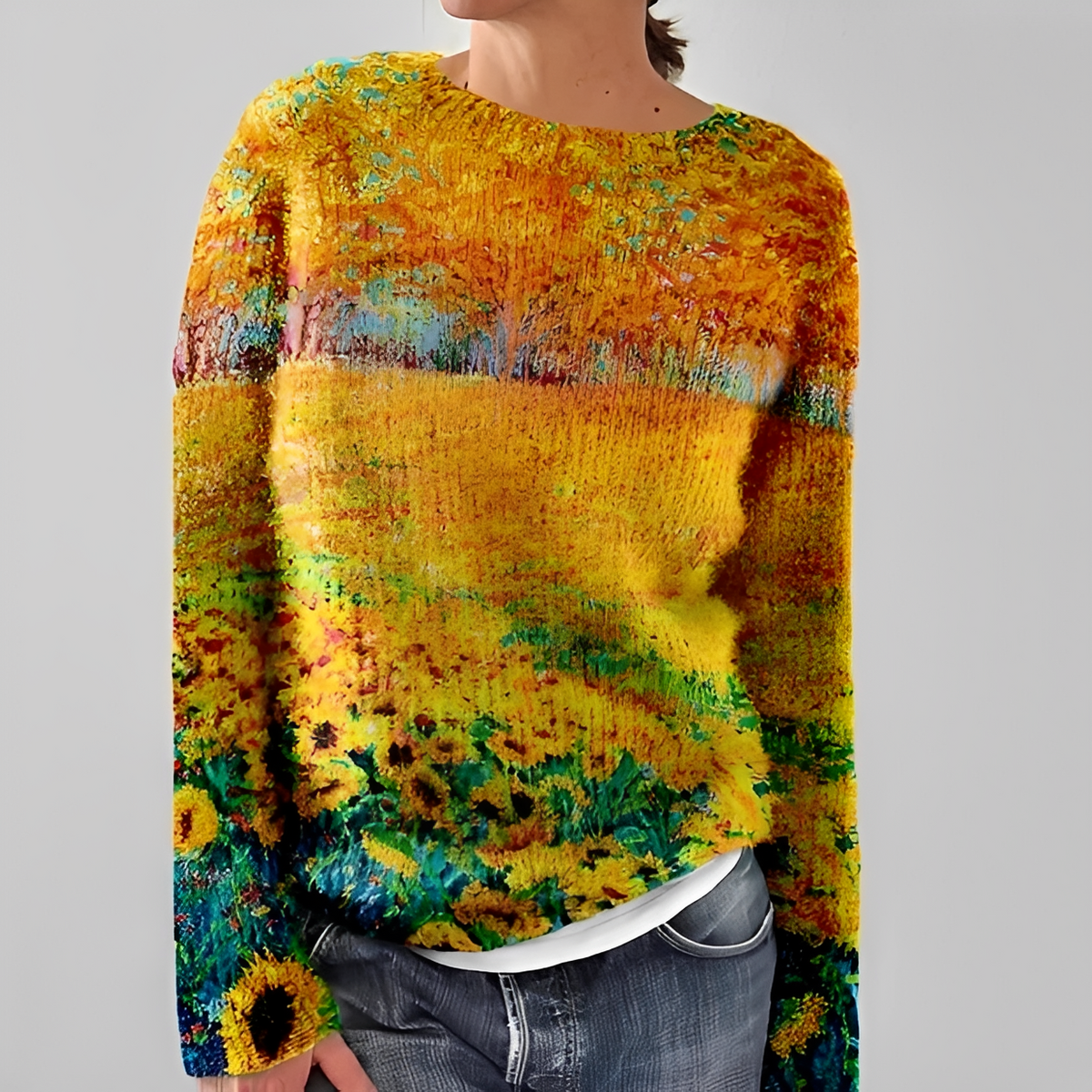 Liliane - Fashionable crew neck sweater