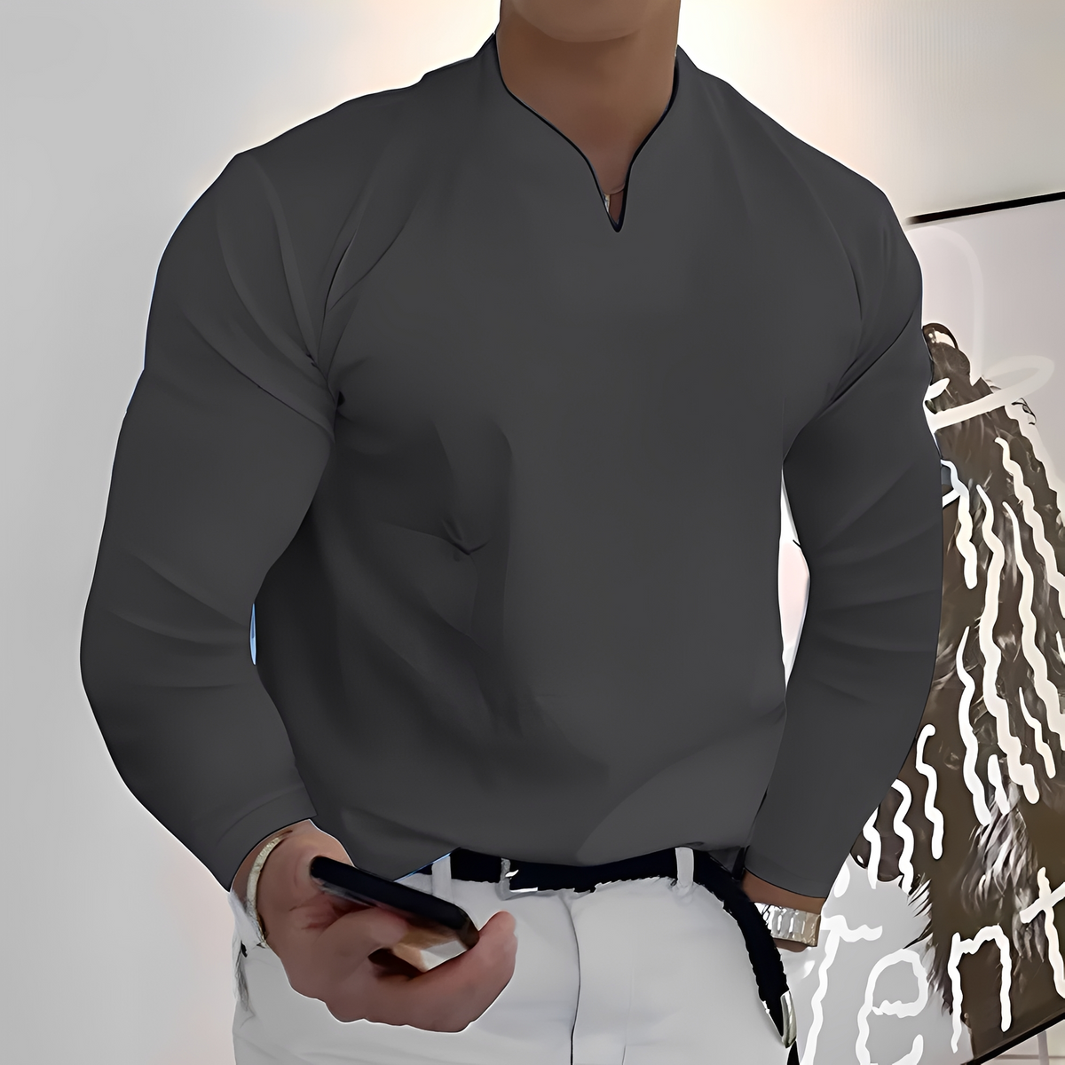 Corentin - Long-sleeved shirt, cozy and soft