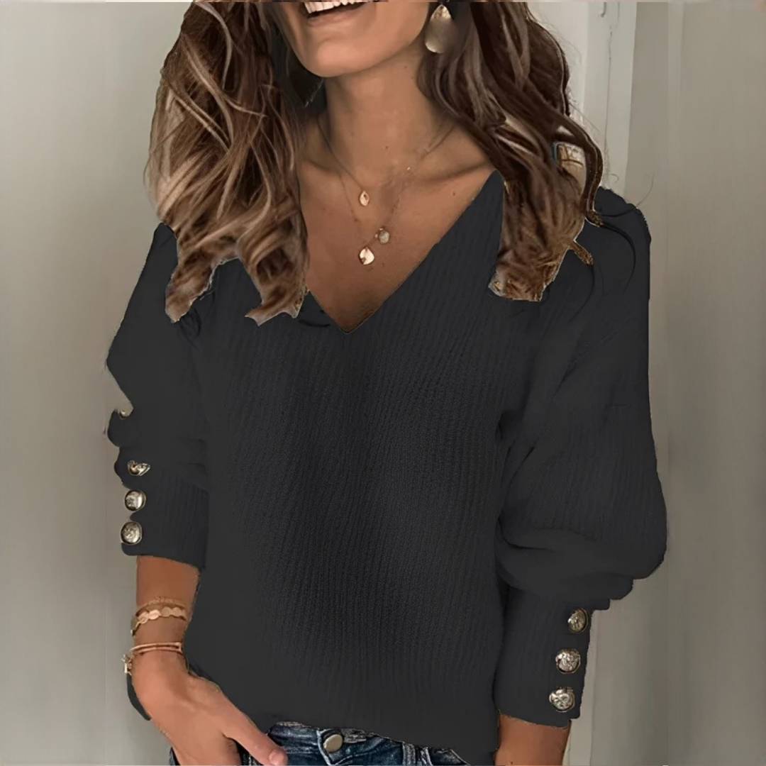 Adalyn - Warm and comfortable V-neck sweater