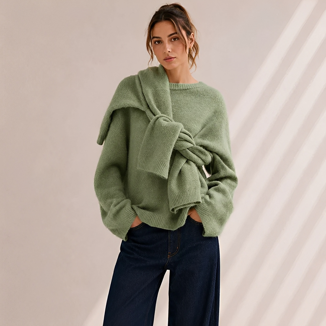 Clariza - Comfortable and snug crew neck sweater