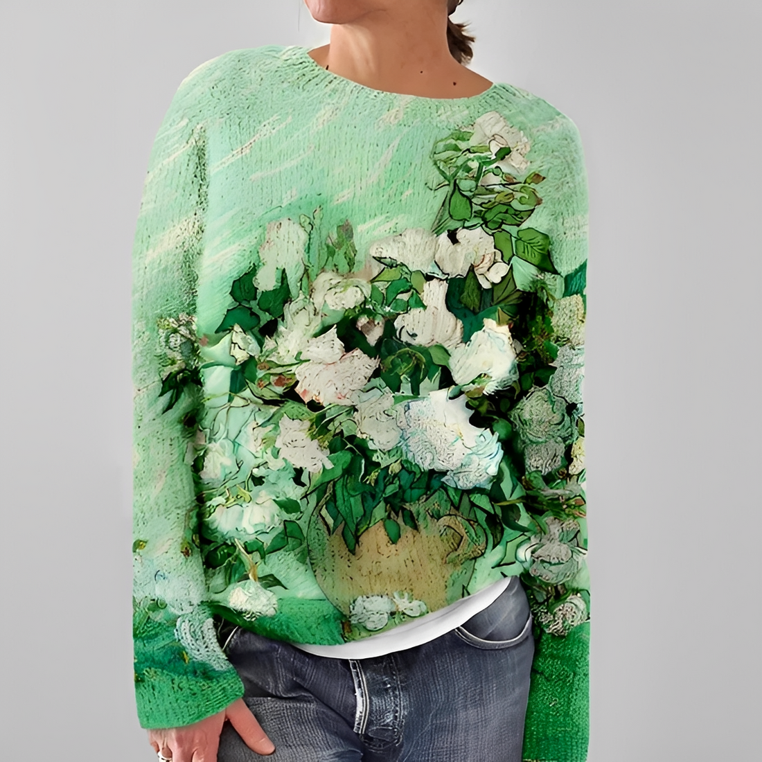 Liliane - Fashionable crew neck sweater