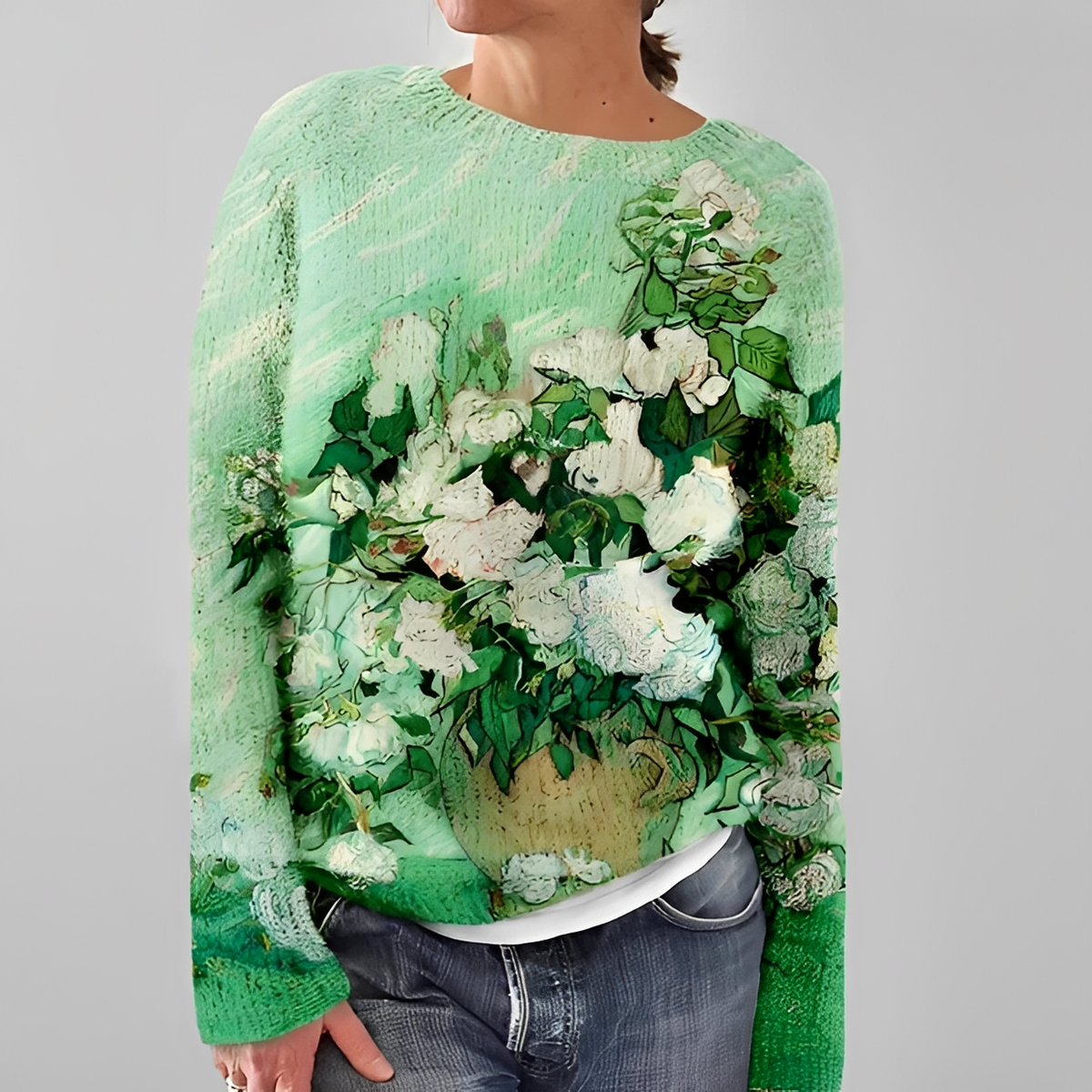 Liliane - Fashionable crew neck sweater