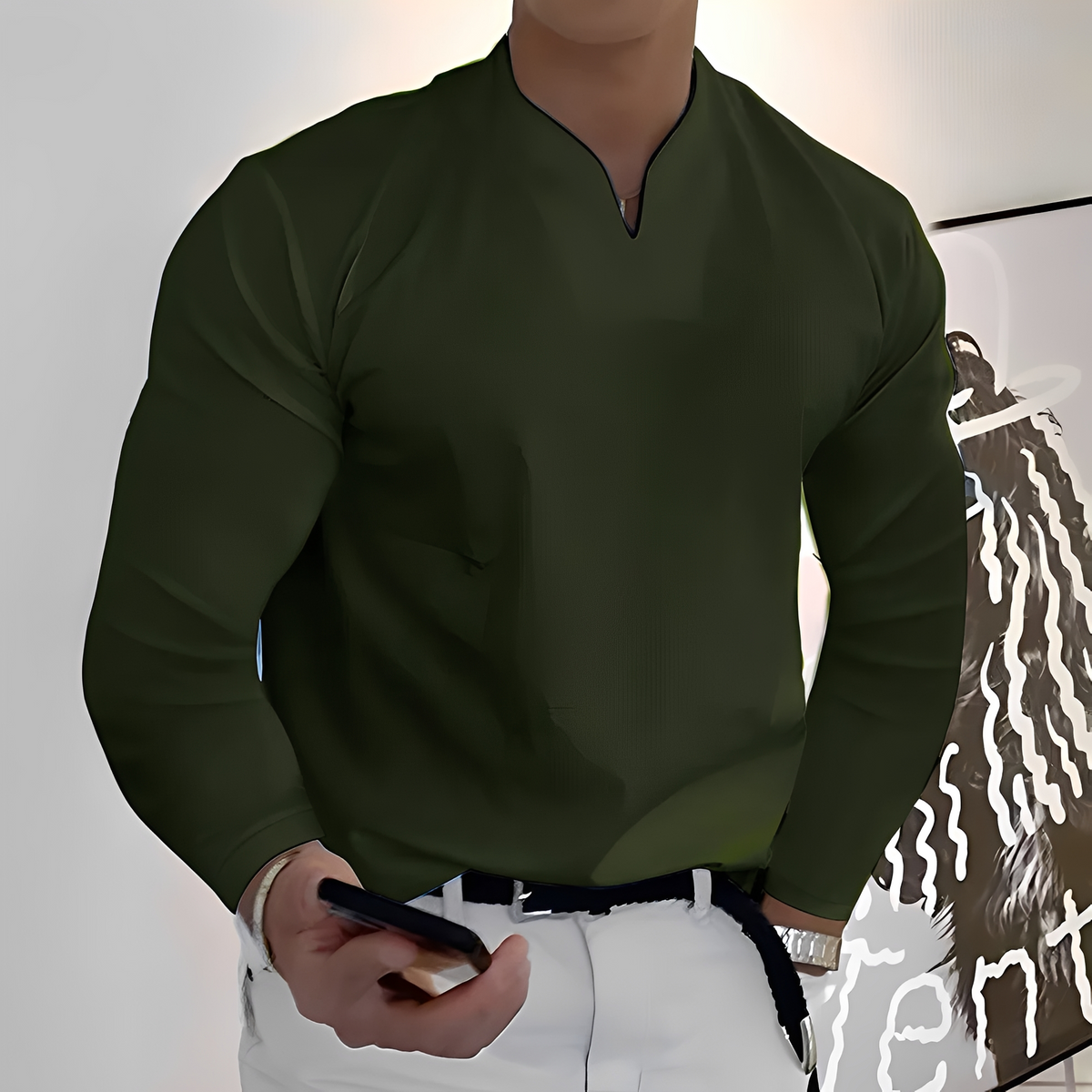 Corentin - Long-sleeved shirt, cozy and soft