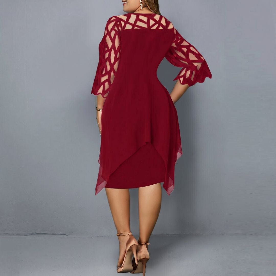 Annika – Dress Featuring Cut-Out Sleeves and a Feminine Silhouette