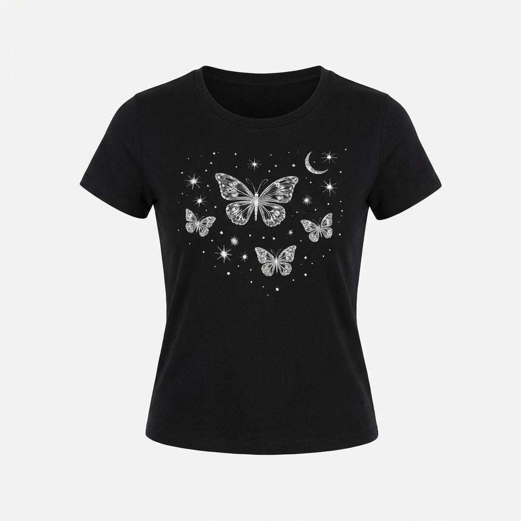 Black Cotton T-Shirt