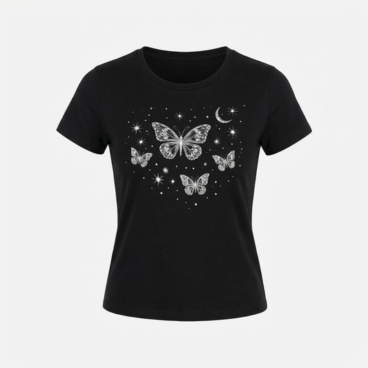 Black Cotton T-Shirt