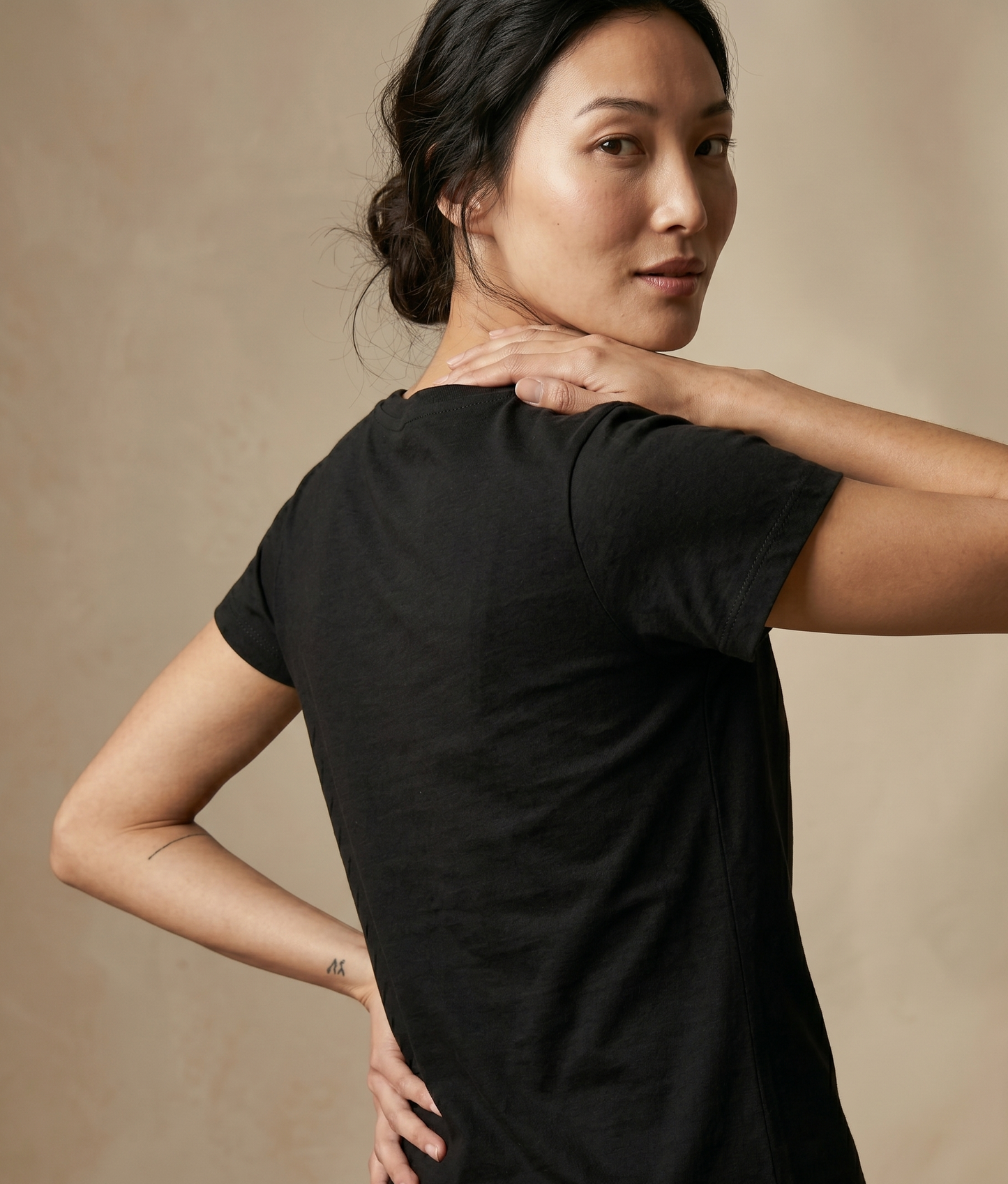 Black Cotton T-Shirt