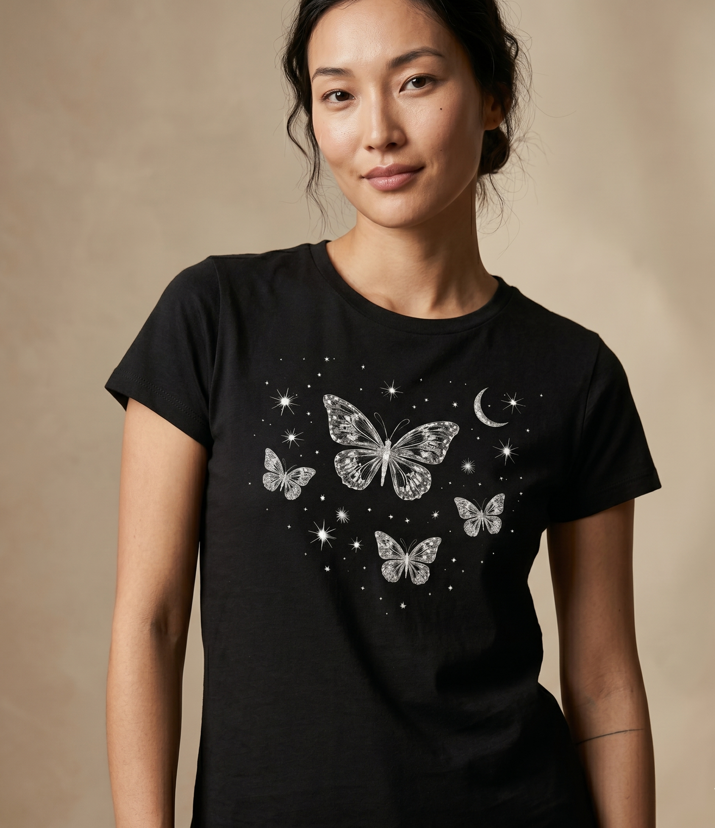 Black Cotton T-Shirt