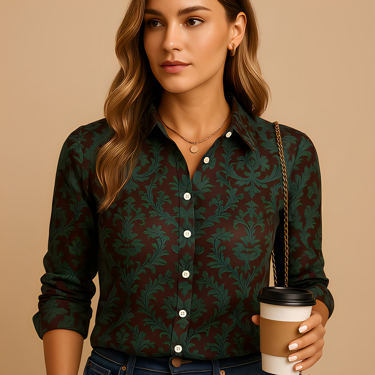 Alesha - Stylish Long-Sleeved Blouse