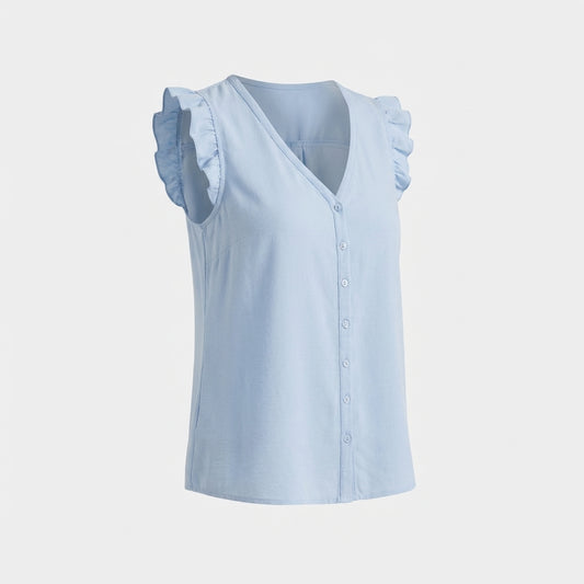 Blue Cotton Blouse