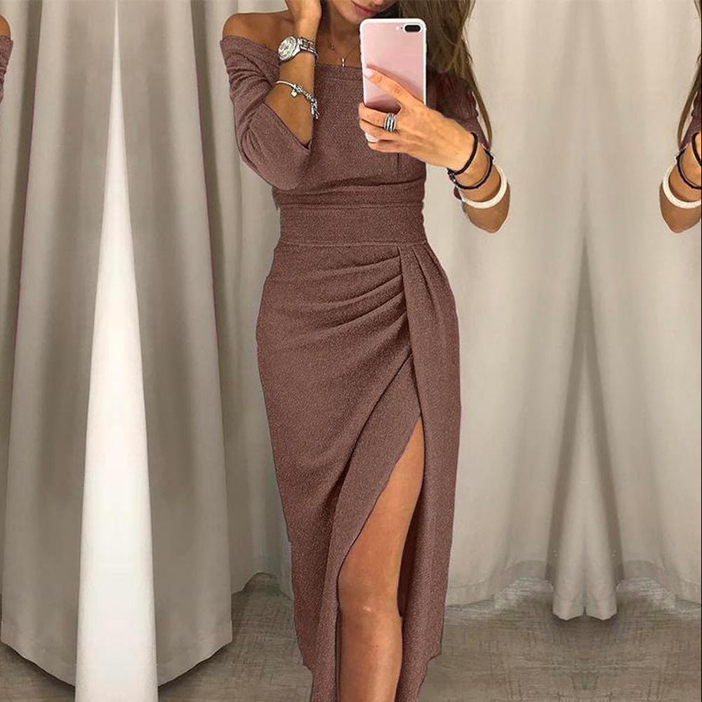 Alessandra – Stylish Dress with Strapless Sleeves for Women