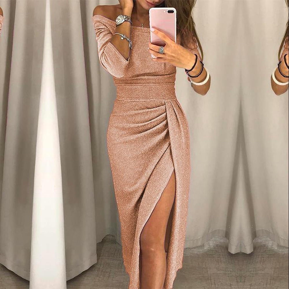 Alessandra – Stylish Dress with Strapless Sleeves for Women