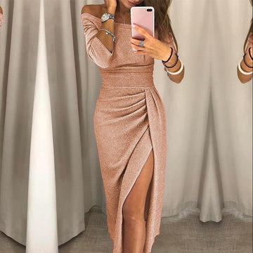 Alessandra – Stylish Dress with Strapless Sleeves for Women