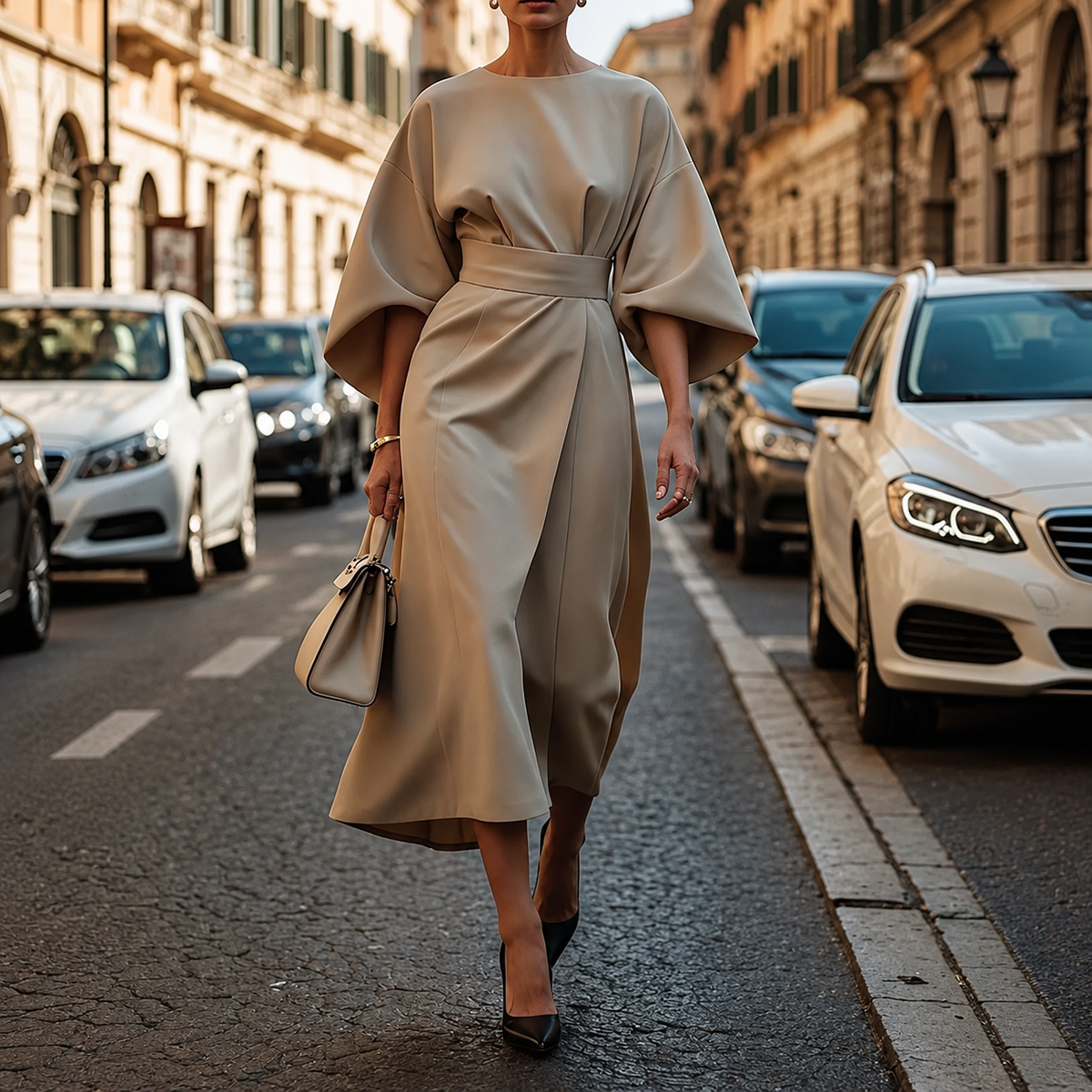 Clare - Maxi Dress with Waist Tie