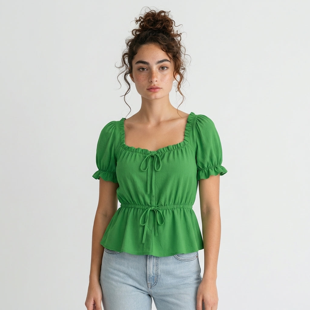 Green Cotton Blouse