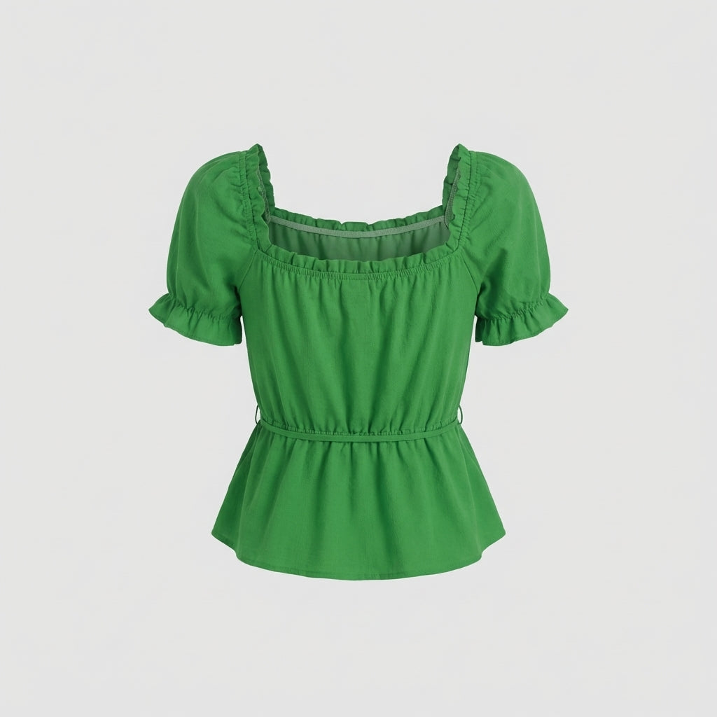 Green Cotton Blouse