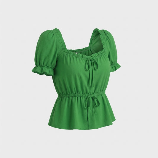 Green Cotton Blouse