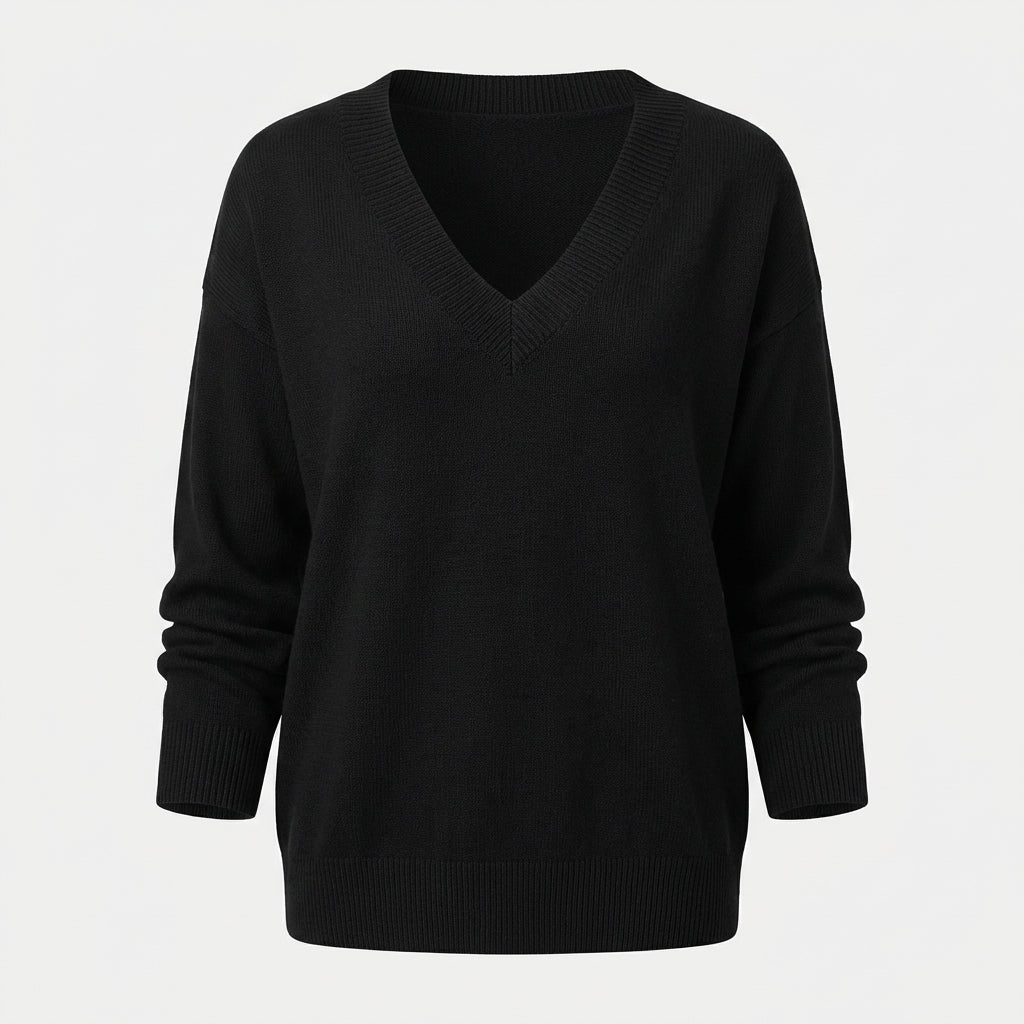 Autumn - Stylish and cozy V-neck sweater
