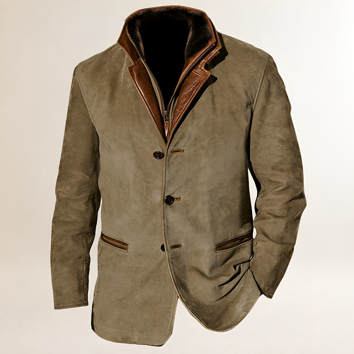 Blazer for Men - Double Button Closure, Classic Collar, Regular Fit