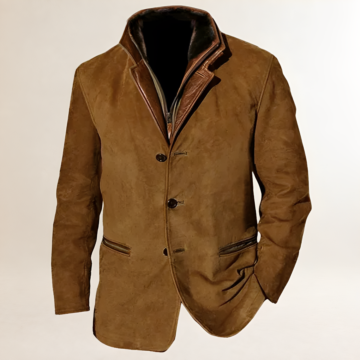Blazer for Men - Double Button Closure, Classic Collar, Regular Fit