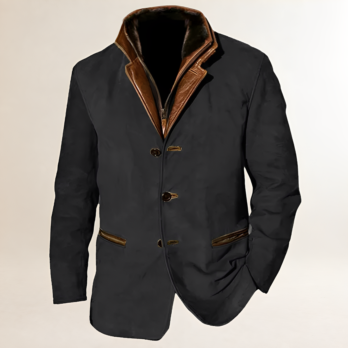 Blazer for Men - Double Button Closure, Classic Collar, Regular Fit