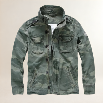 Jacket Men Military Style with Multiple Pockets - Regular Fit