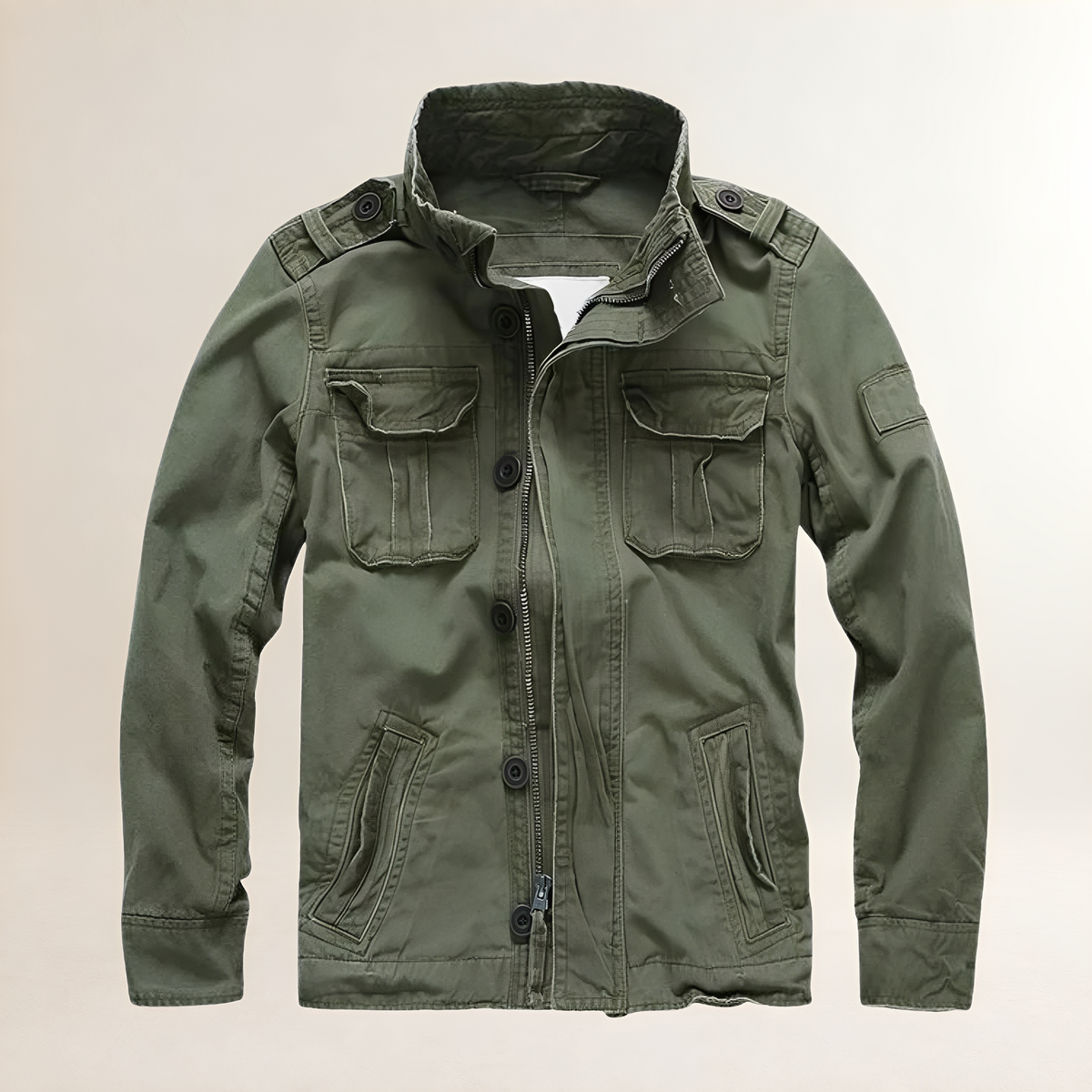 Jacket Men Military Style with Multiple Pockets - Regular Fit
