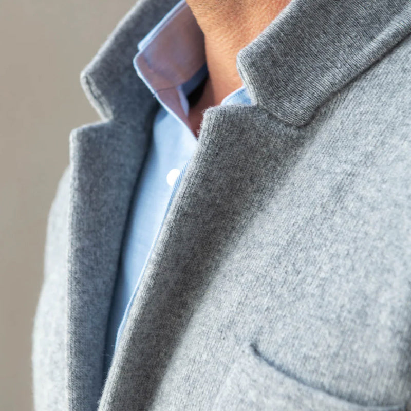 Men's Blazer with Two-Button Closure and Patch Pockets - Regular Fit