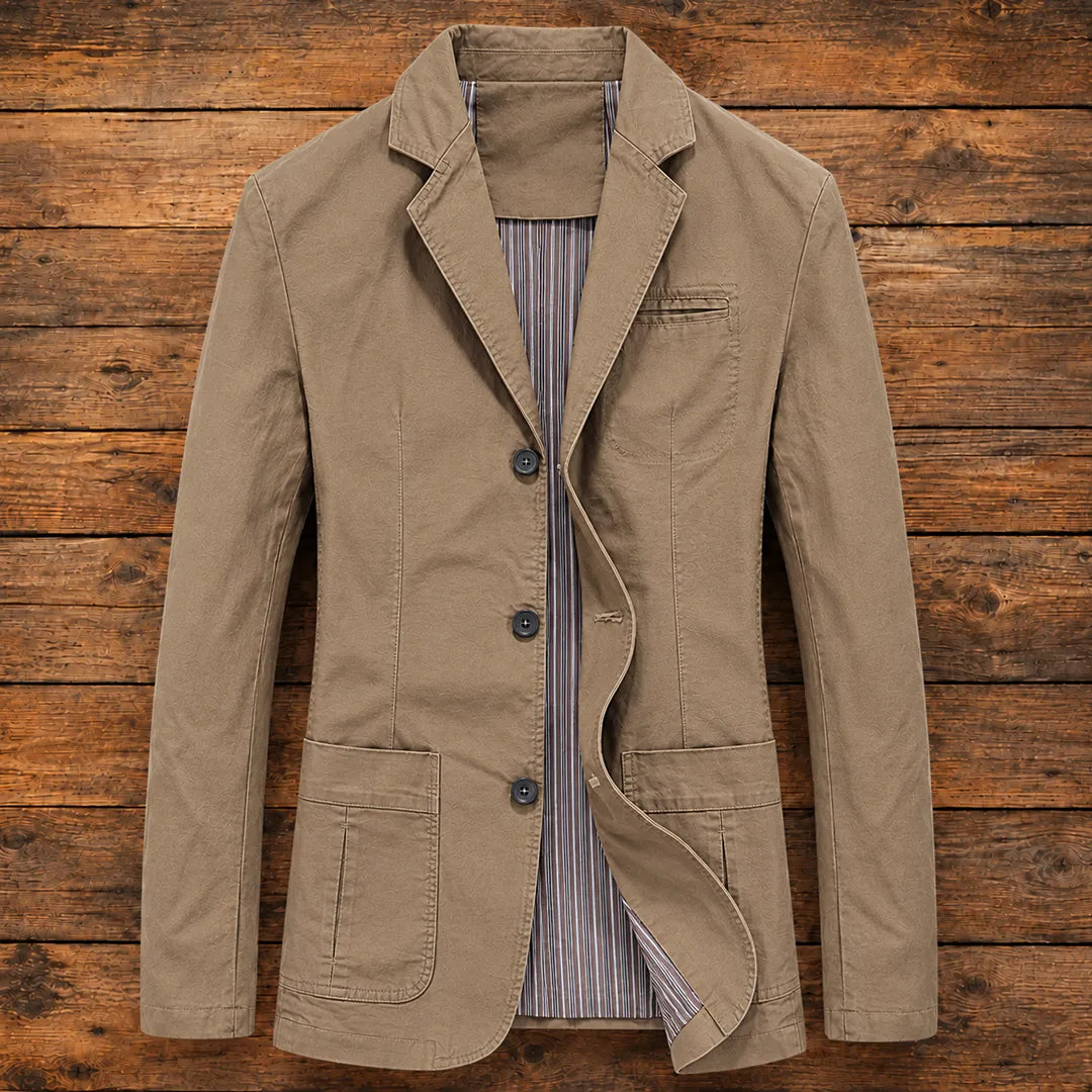 Men's Casual Blazer - Single-Breasted, Button Closure, Two Pockets, Regular Fit
