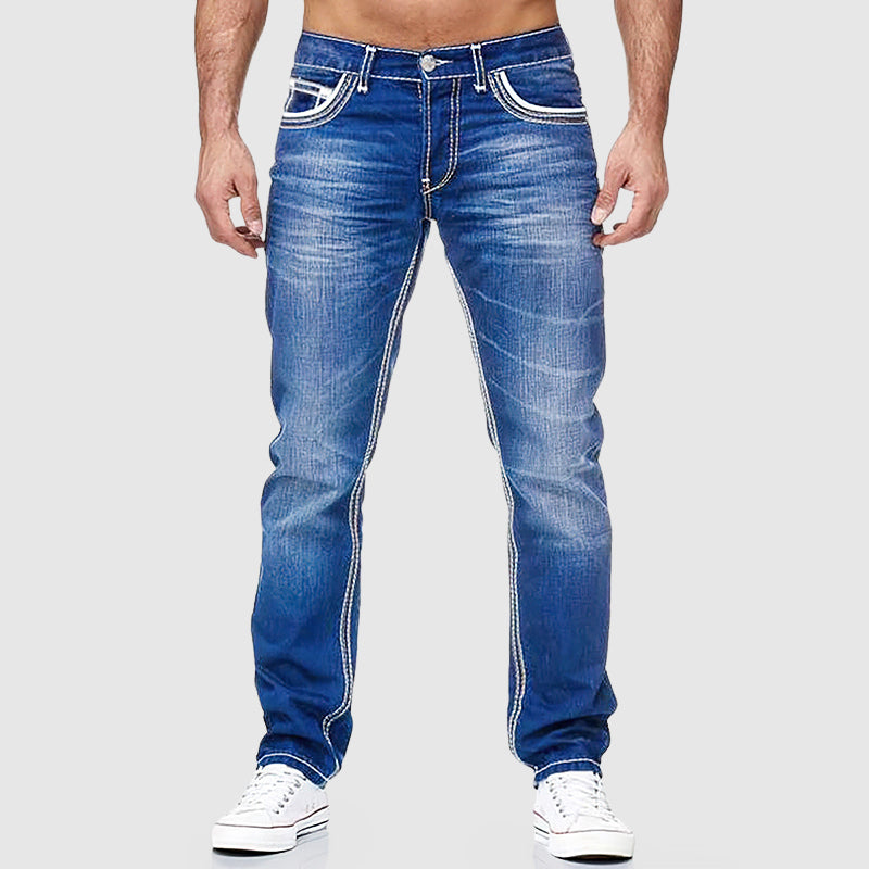 Men's Classic Cut Jeans - Regular Fit, Five-Pocket Design
