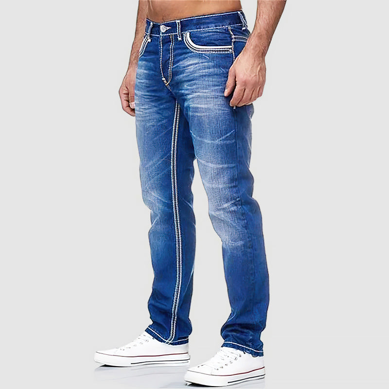 Men's Classic Cut Jeans - Regular Fit, Five-Pocket Design