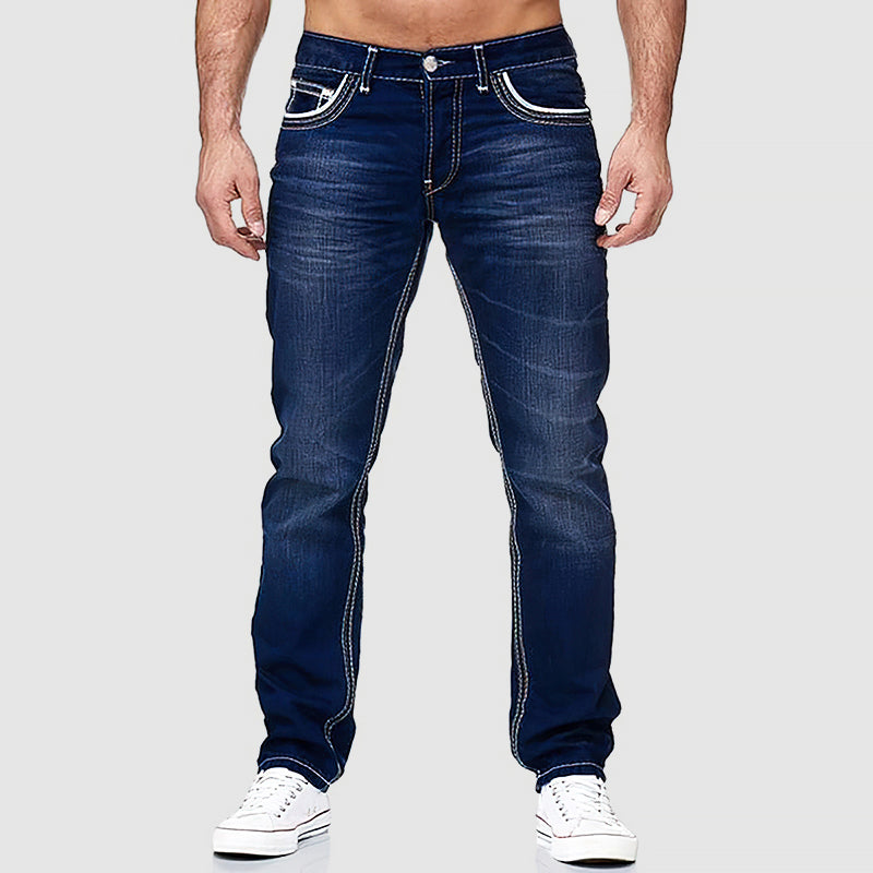 Men's Classic Cut Jeans - Regular Fit, Five-Pocket Design