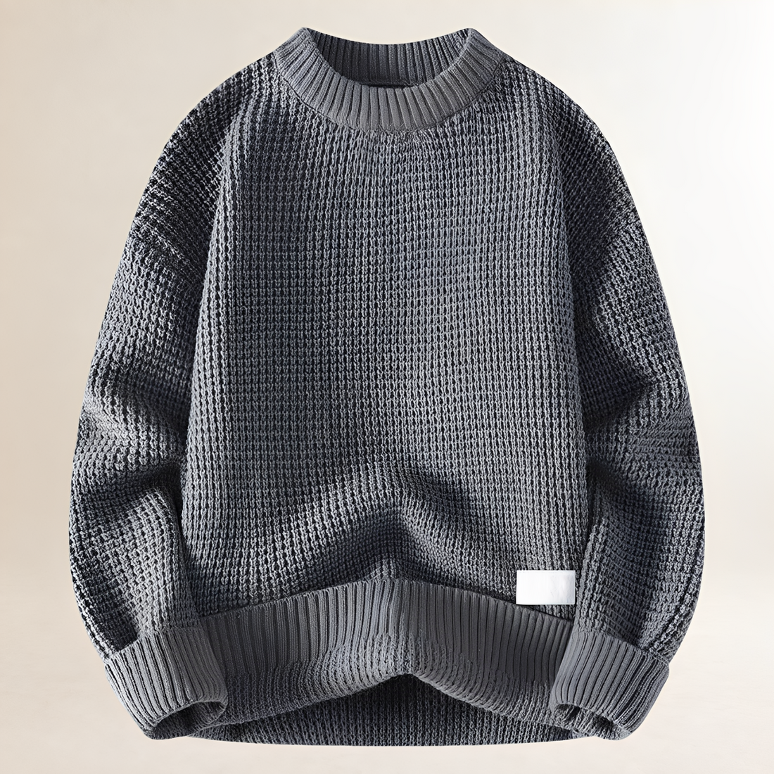 Men's Crew Neck Pullover Sweater - Long Sleeve, Regular Fit, Casual Style