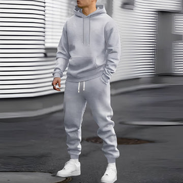 Men's Hoodie and Jogger Set with Pockets - Relaxed Fit