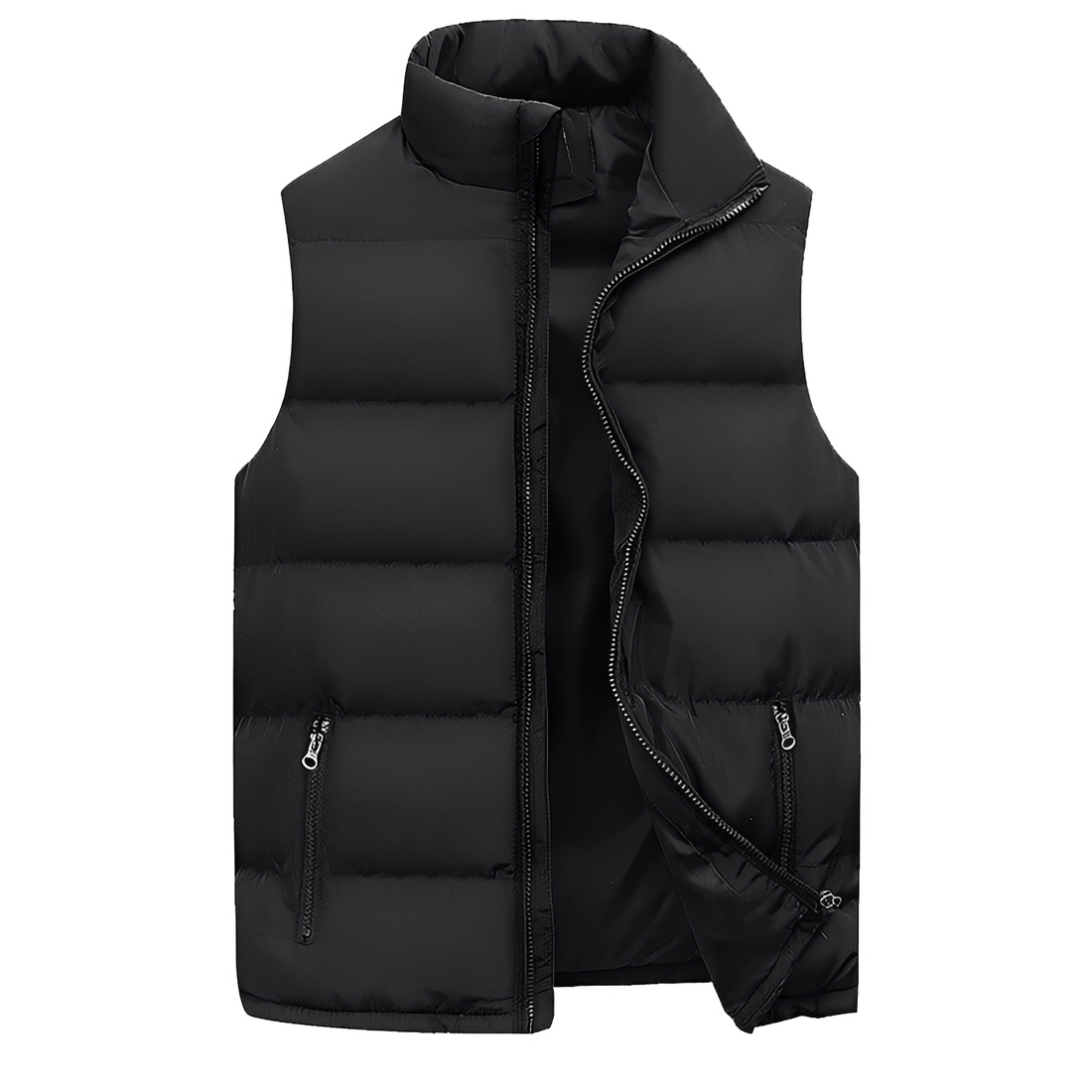 Men's Insulated Vest with Zipper Closure and Pockets - Casual Fit