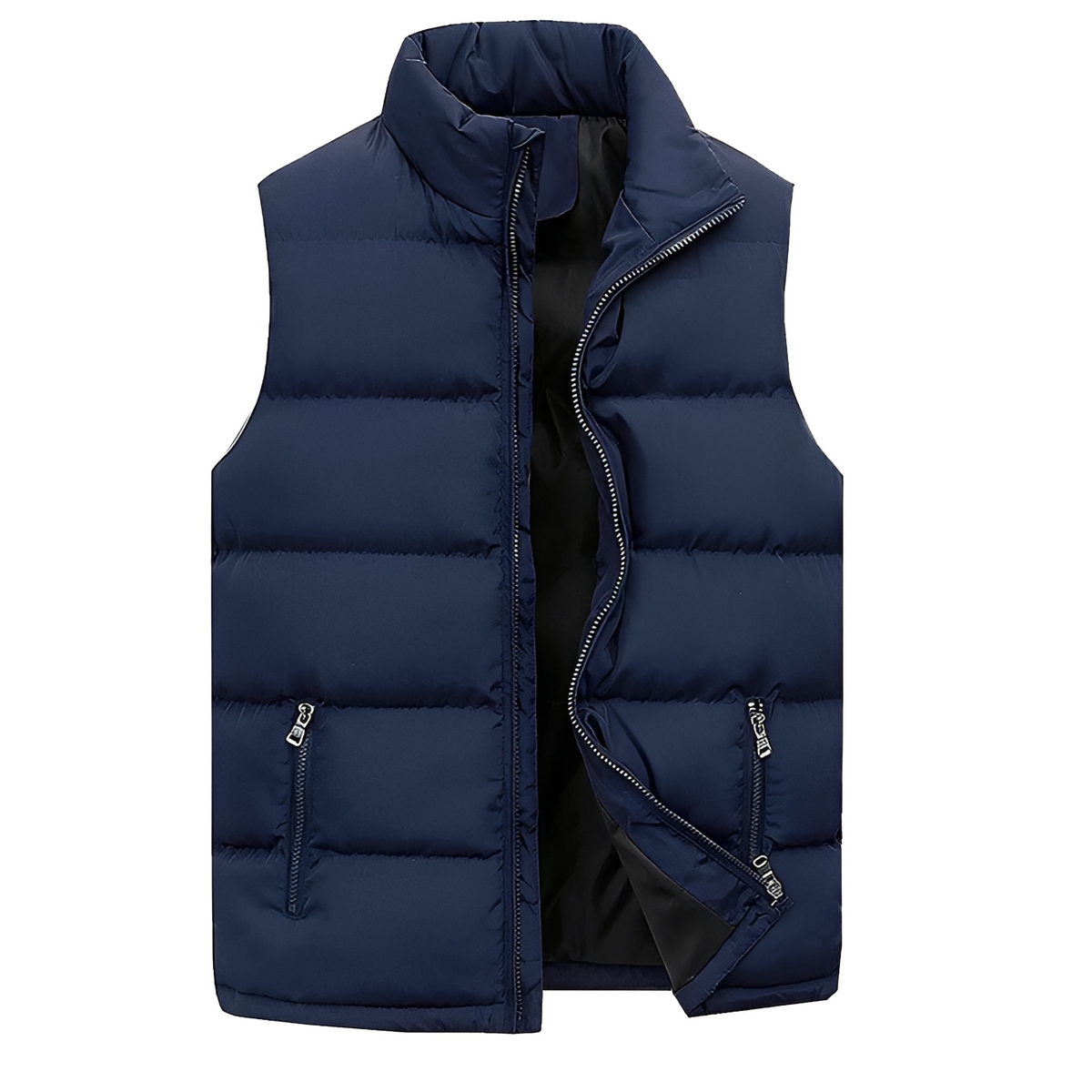 Men's Insulated Vest with Zipper Closure and Pockets - Casual Fit