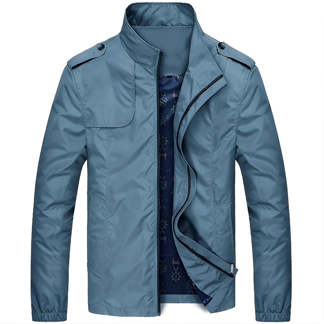 Men's Jacket Casual Lightweight with Zipper Closure and Pockets - Regular Fit