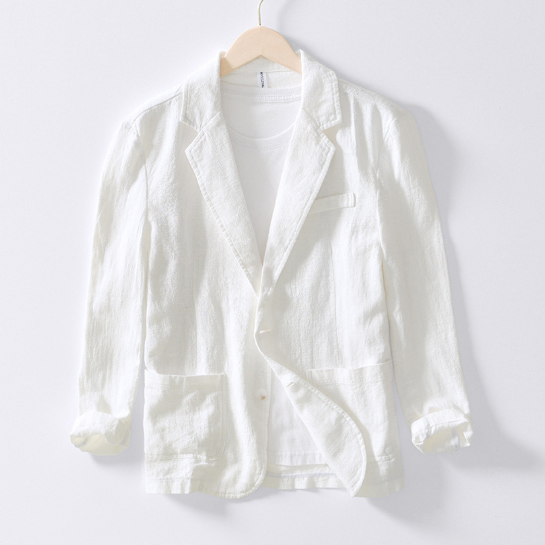 Men's Jacket Notch-Lapel Single-Breasted Two-Button with Patch Pockets - Regular Fit