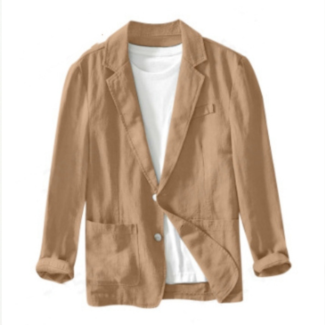 Men's Jacket Notch-Lapel Single-Breasted Two-Button with Patch Pockets - Regular Fit