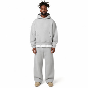 Men's Loungewear Set - Hoodie with Kangaroo Pocket, Jogging Pants, Relaxed Fit
