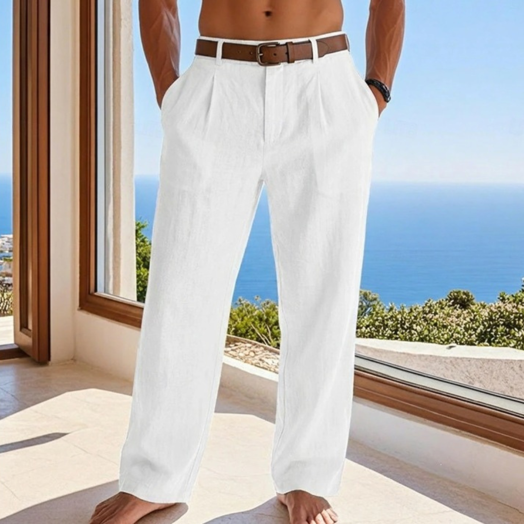 Men's Pleated Front Straight-Leg Pants, Regular Fit, Belt Loops & Side Pockets