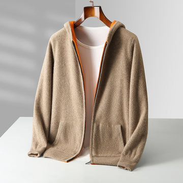 Men's Reversible Hoodie - Lightweight, Zip-Up, Casual Fit