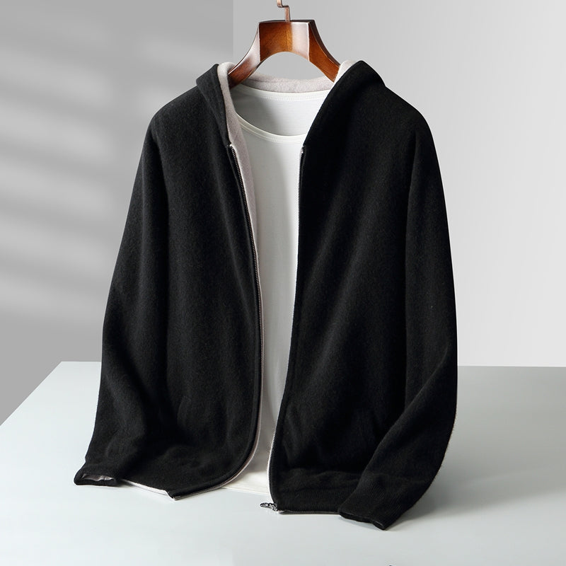 Men's Reversible Hoodie - Lightweight, Zip-Up, Casual Fit