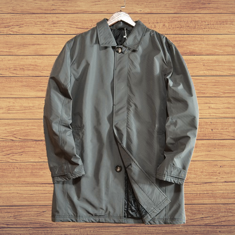 Men's Tailored Overcoat - Insulated, Button Closure, Structured Fit