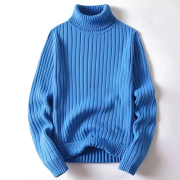 Men's Turtleneck Sweater Ribbed Design - Regular Fit
